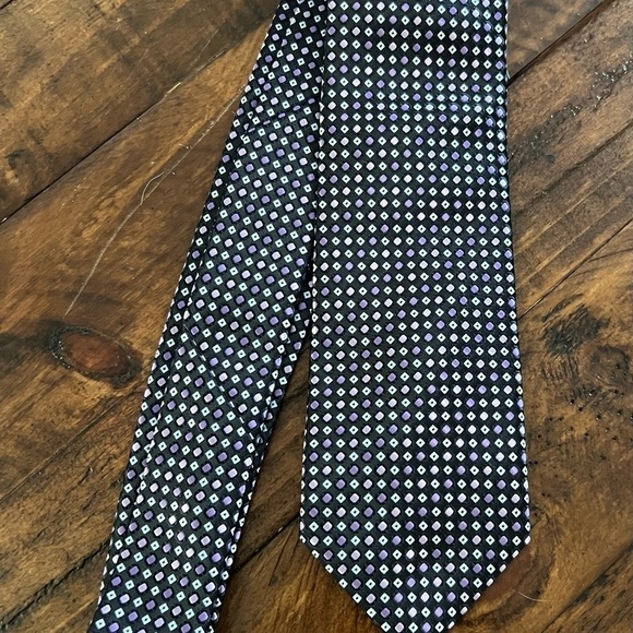 COLOURS Alexander Julian Mens purple hues tie - Picture 3 of 3